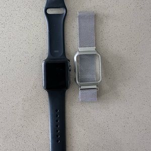 1st Generation Apple Watch (38mm) with added band bonus. Comes with charger.